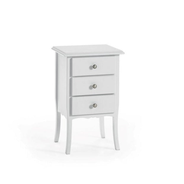 Comodino laccato bianco