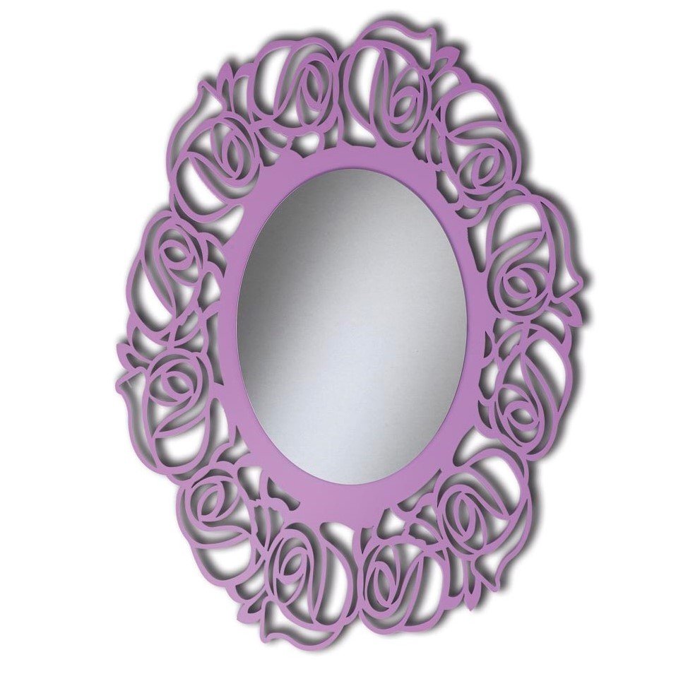 Specchiera Ovale Lilla Madreperla