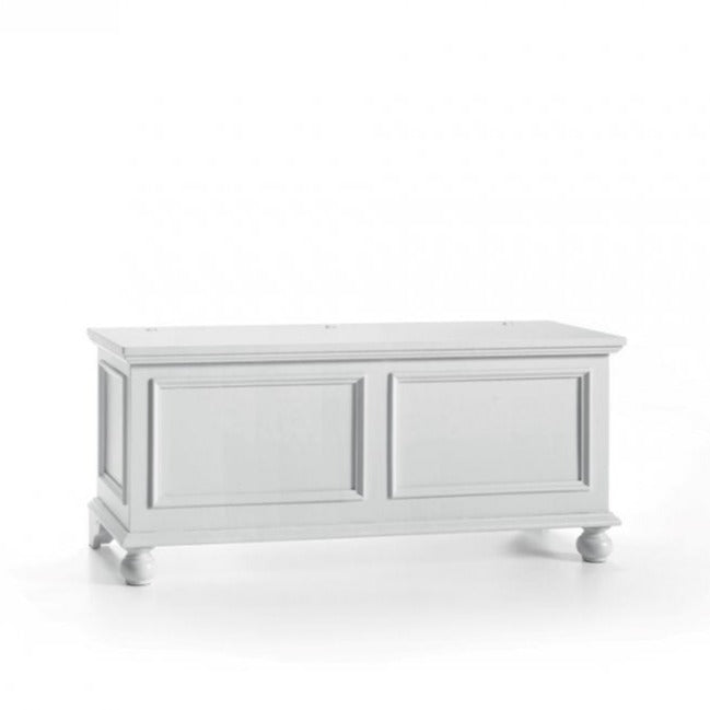 Cassapanca laccata bianca 120cm.