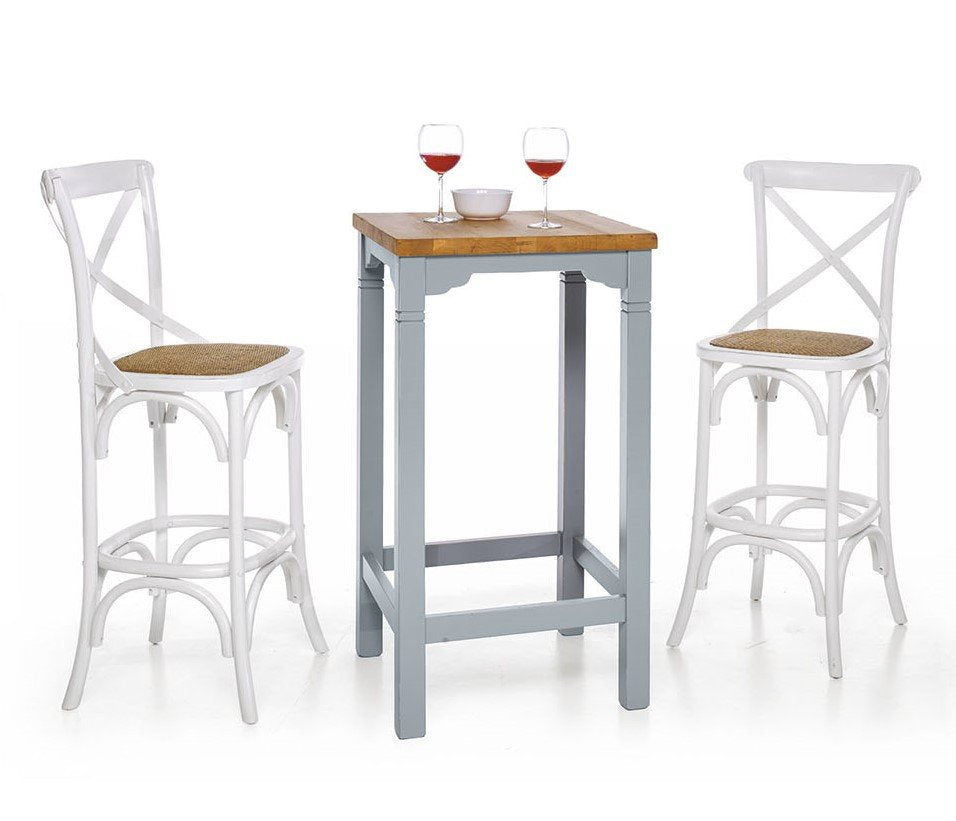 Tavolino Bar laccato azzurro piano miele