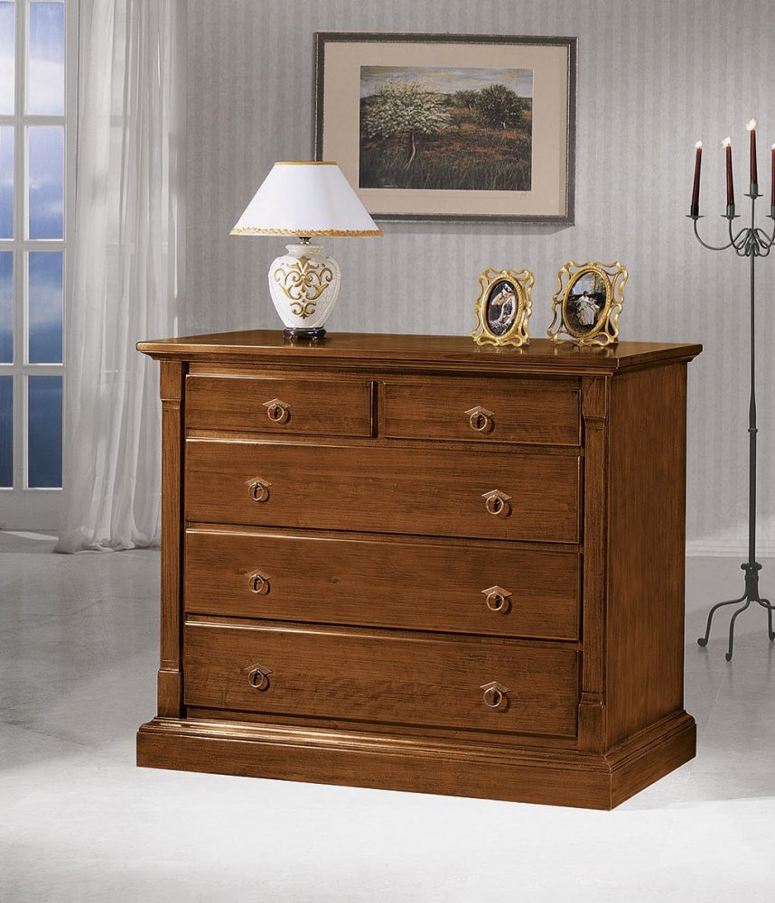 Comò massello 5 cassetti