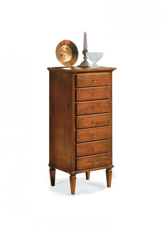 Cassettiera con gambe a spillo