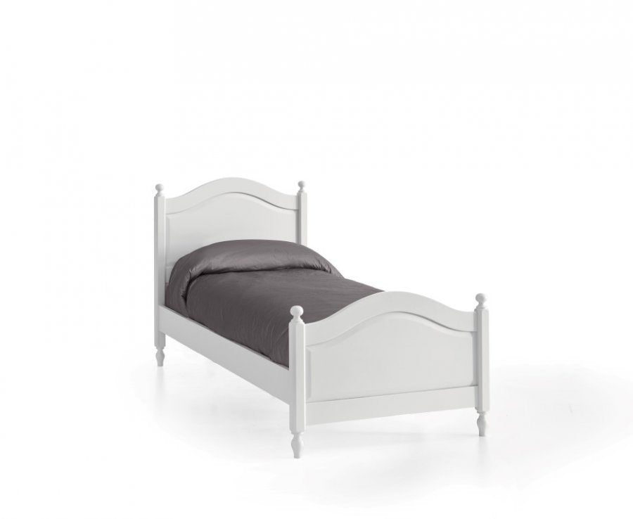 Letto singolo laccato bianco