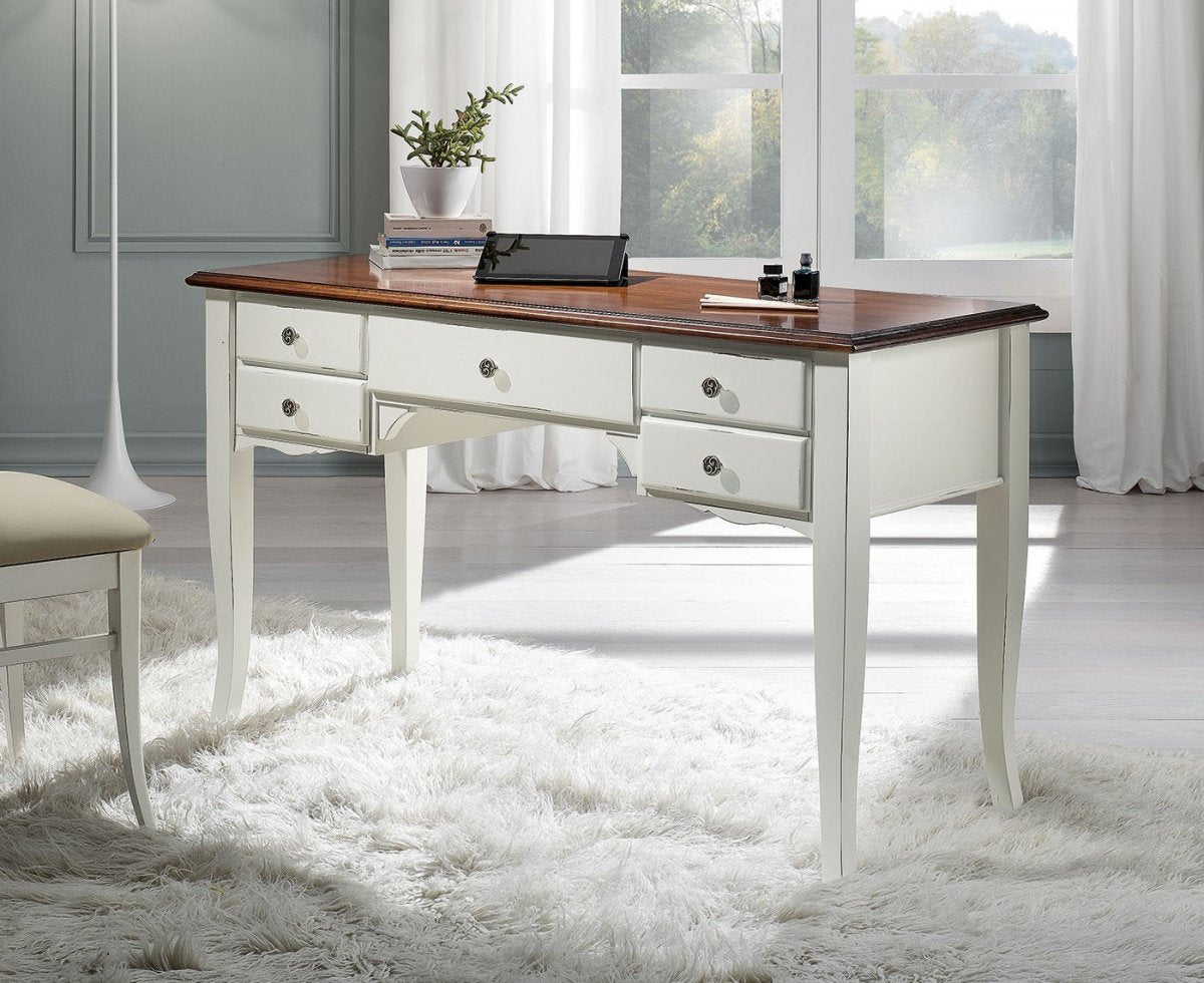 scrivania 5 cassetti provenzale