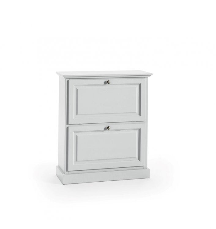 Porta scarpe 2 ante laccato bianco