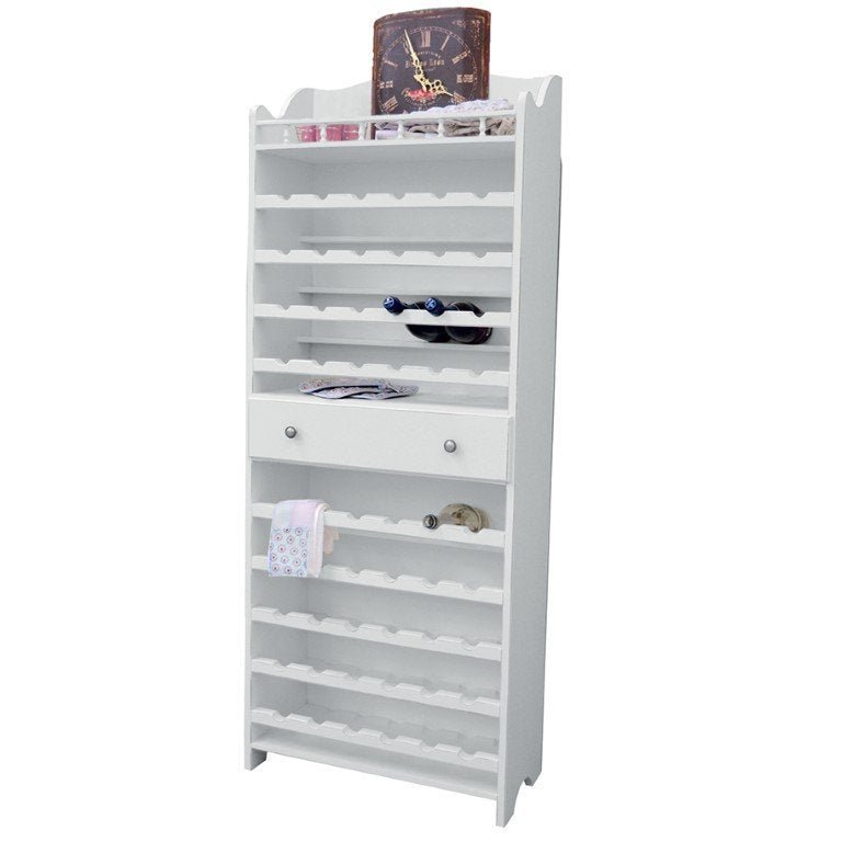 Porta bottiglie 1 cassetto laccato bianco