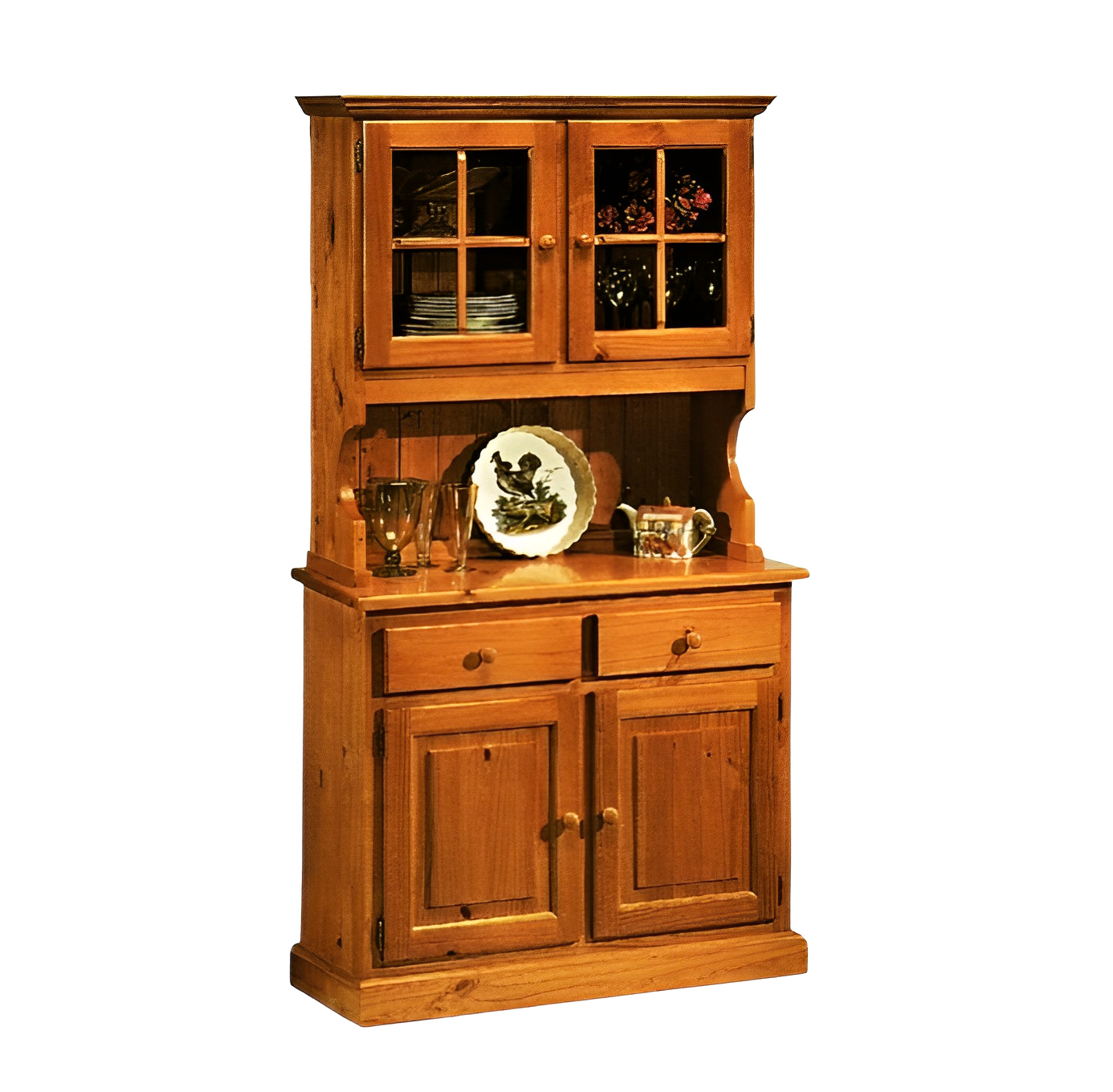 Credenza base+ alzata pino massiccio