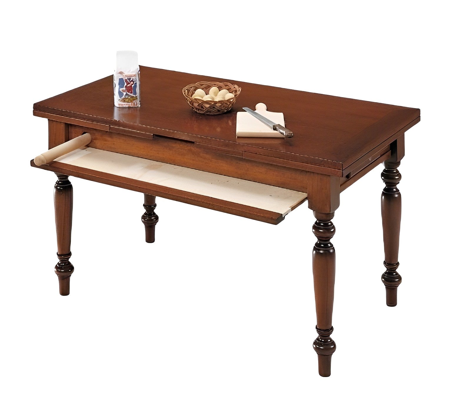 Tavolo con tagliere 120cm.