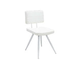 Set di 4 Sedie linea moderna similpelle bianco