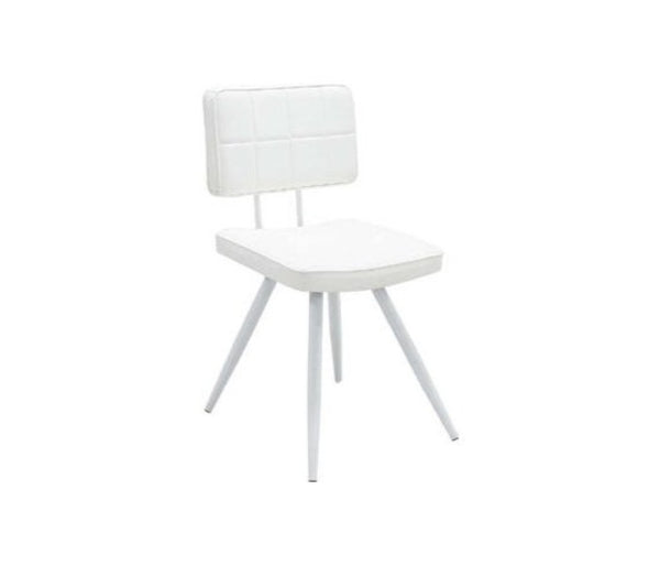 Set di 4 Sedie linea moderna similpelle bianco