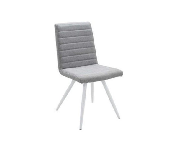 Set di 4 Sedie linea moderna tessuto grigio