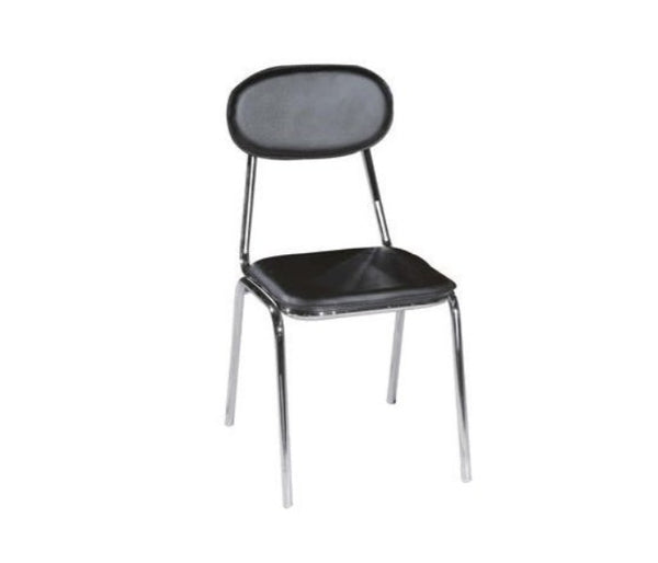 Set di 4 Sedie similpelle nero
