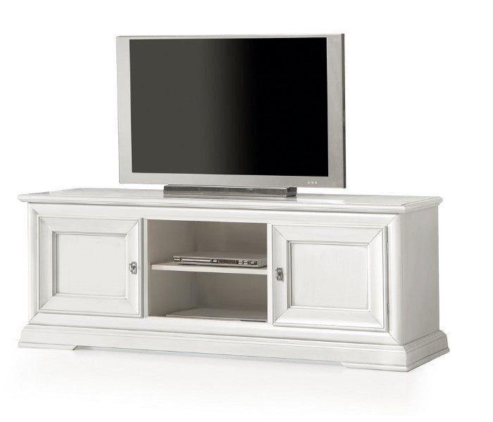 Cassapanca porta TV laccata bianca