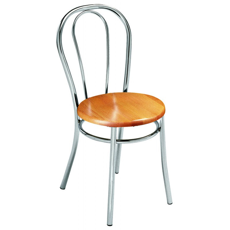 Sedia Thonet in acciaio cromato