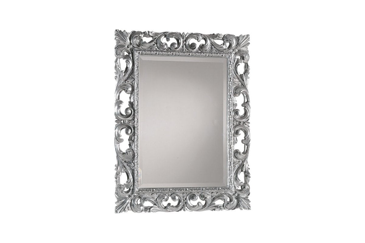 Specchiera rettangolare  foglia argento
