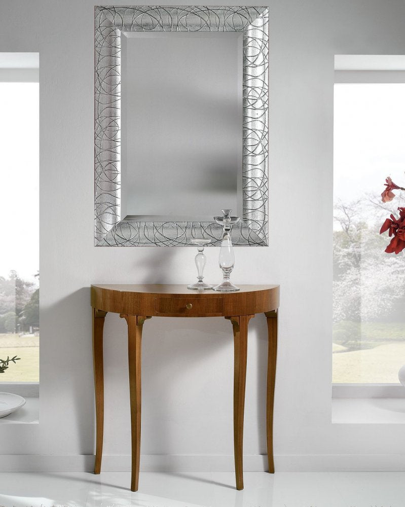 Specchiera rettangolare argento