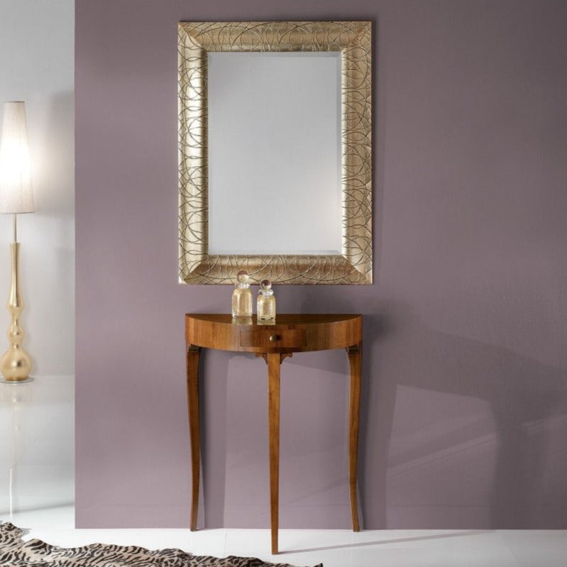 Consolle noce intarsiato