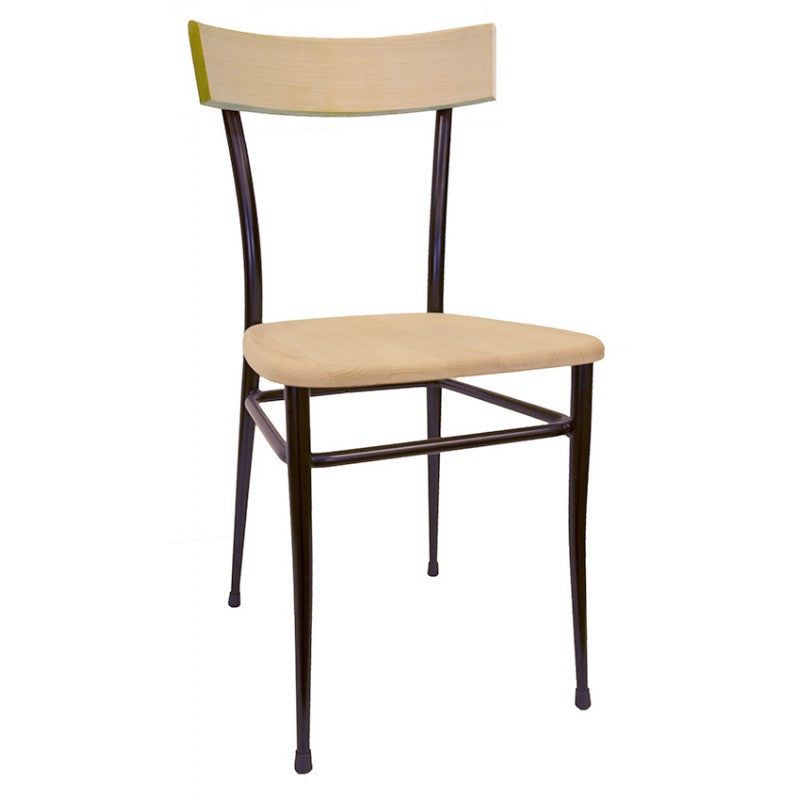 Sedia Milano in acciaio nero