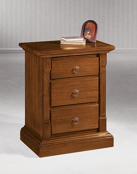 Comodino massello 3 cassetti