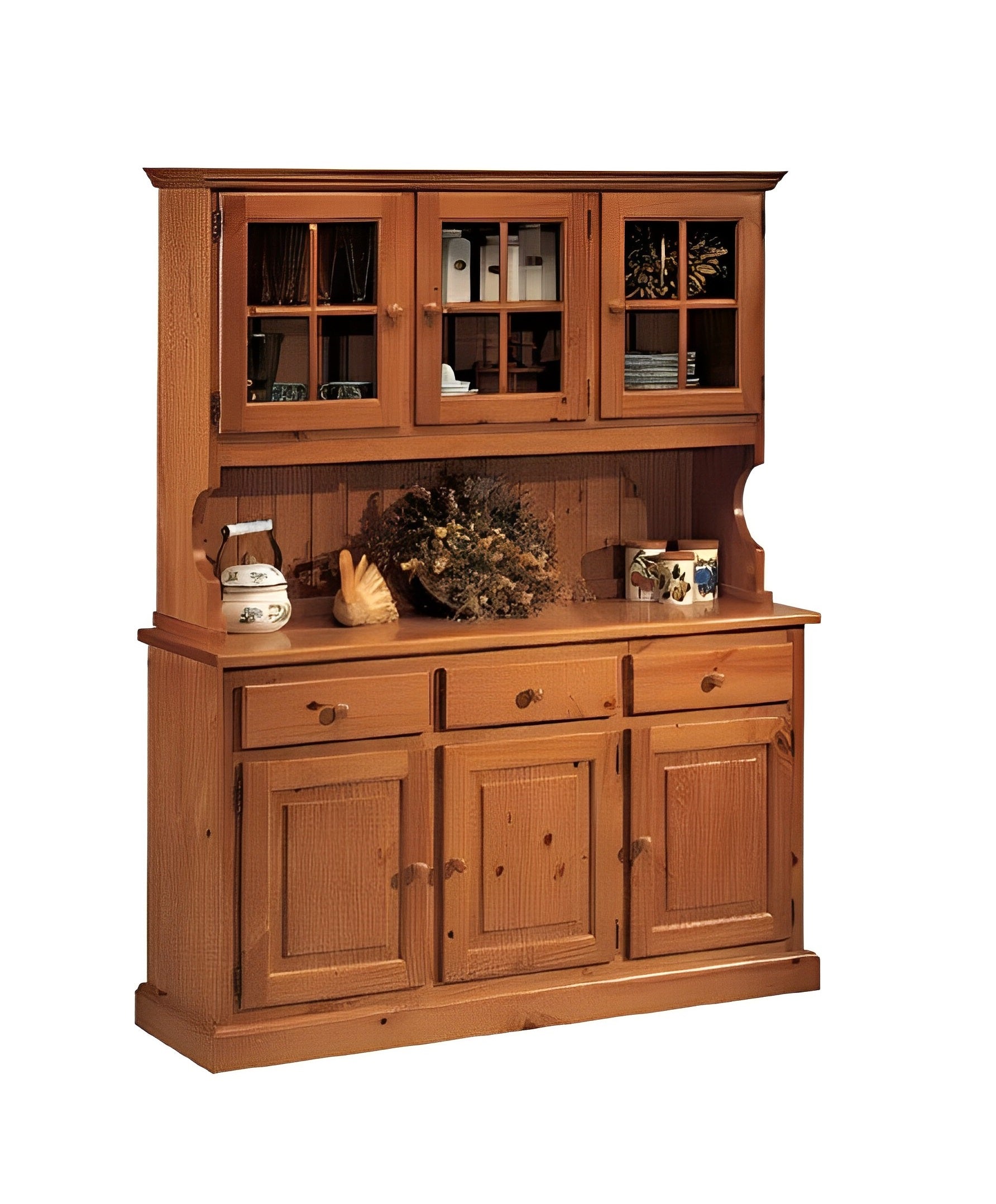 Credenza base e alzata 3 porte PINO massiccio