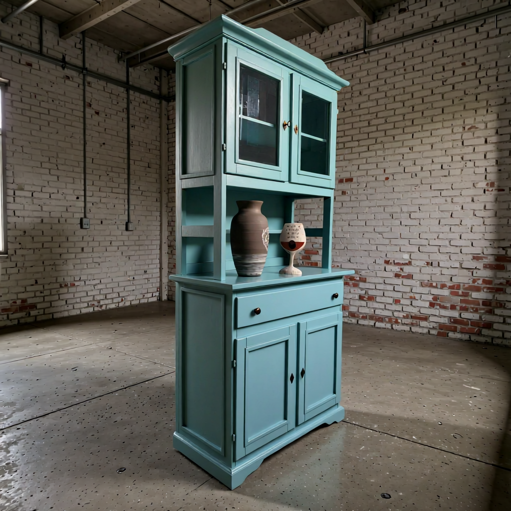 Credenza base + alzata azzurro anticato