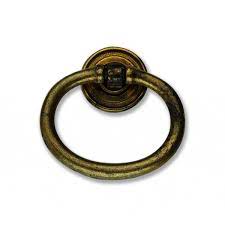 Maniglia anello ottone antico