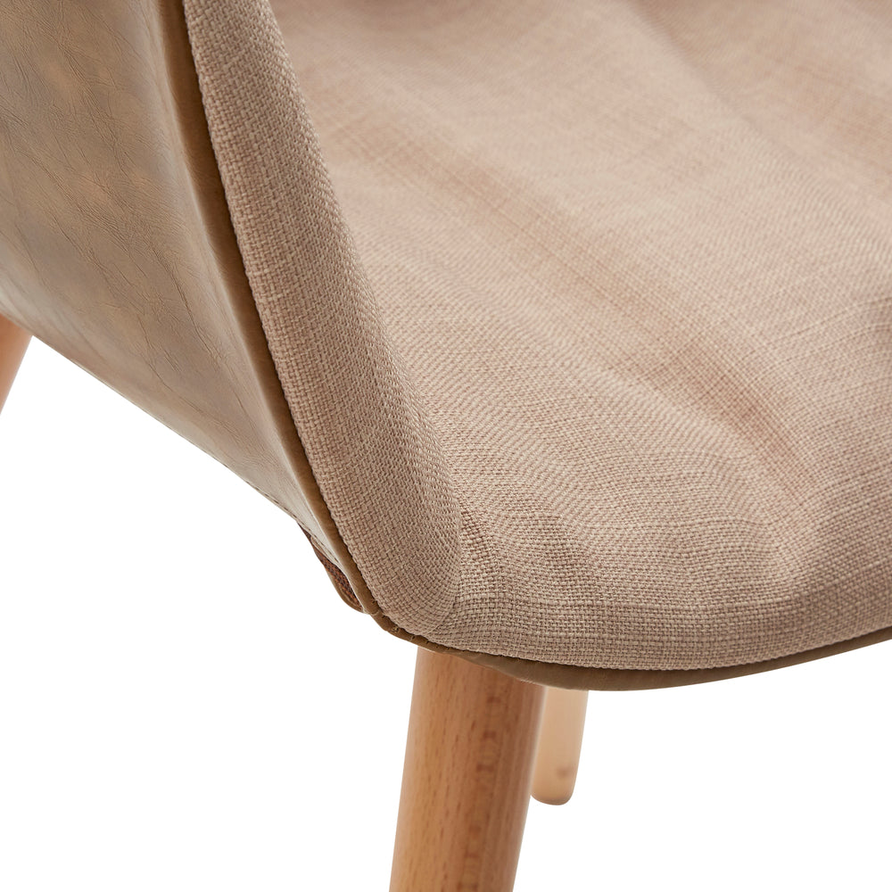 Set di 4 Sedie  NEW YORK Tessuto Beige