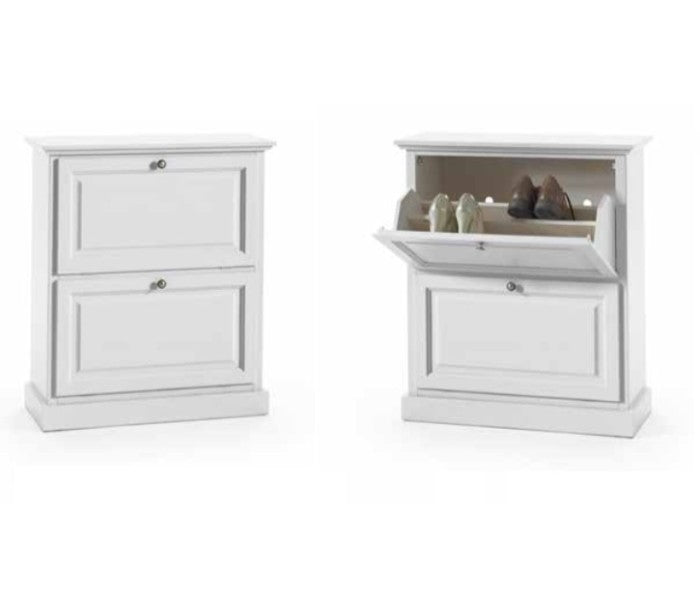 Porta scarpe 2 ante laccato bianco