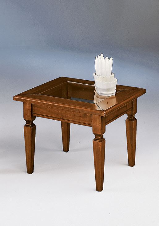 Tavolino Quadrato con vetro