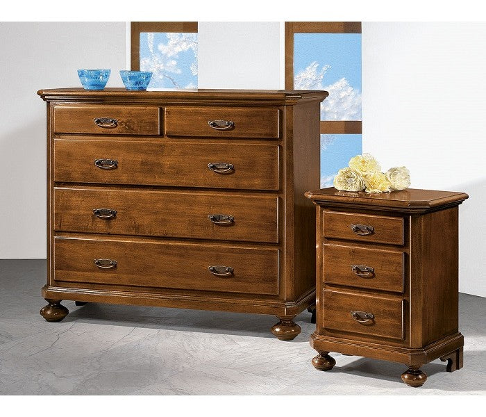 Comodino massello 3 cassetti