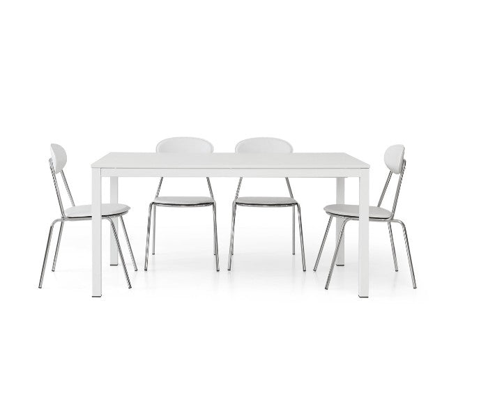 Tavolo allungabile bianco frassinato 140x90cm.