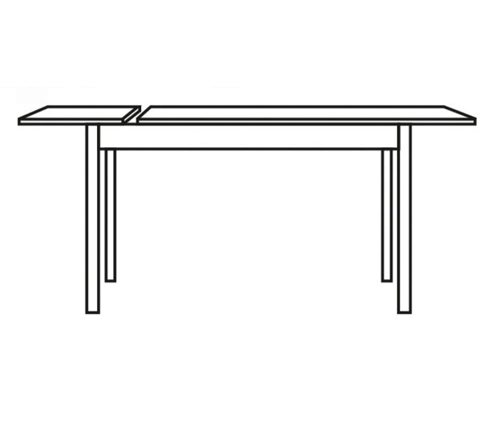 Tavolo allungabile bianco frassinato 140x90cm