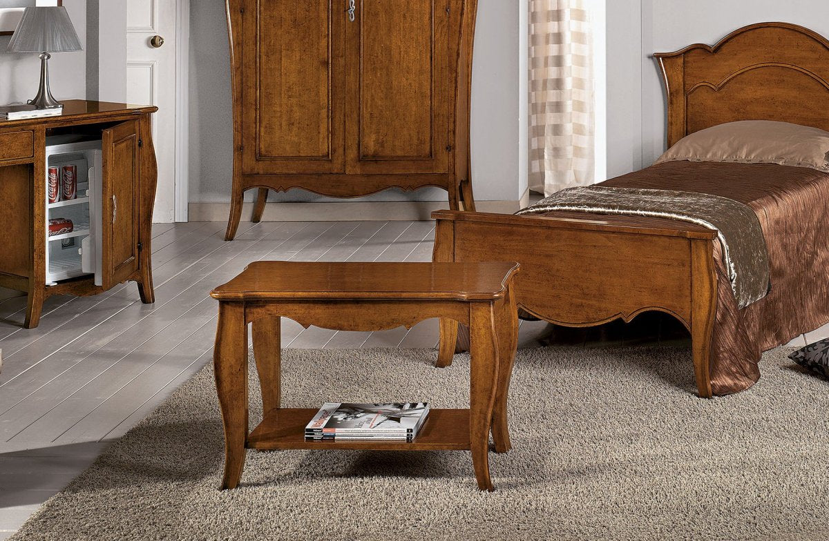 Tavolino portavaligie con ripiano