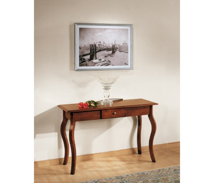 Consolle 1 cassetto gambe sagomate 120cm