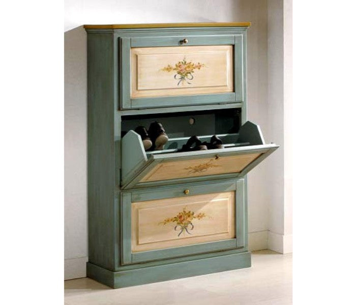 Porta scarpe 3 ante decorato